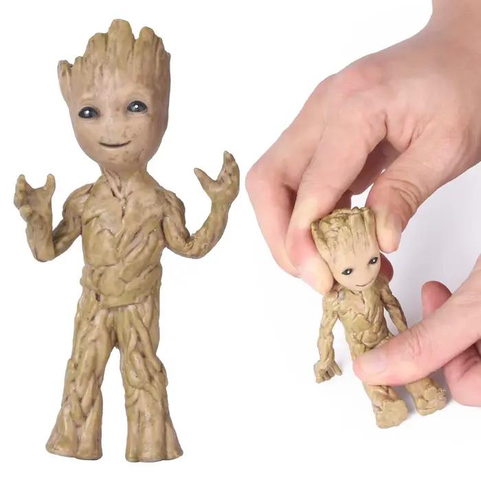 Décor de bureau arbre homme ornement jouet Miniature modèle Groot poupée Mini Anime Figurine mobile artisanat enfants hommes cadeaux