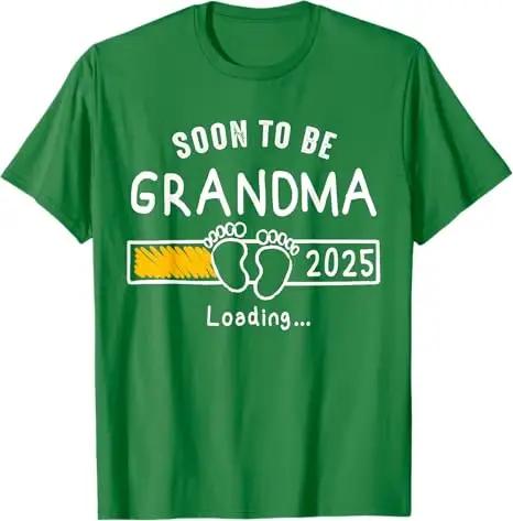 T-shirt humoristique à la mode, bientôt grand-mère 2025 chargement promu à grand-mère 2025 T-shirt cadeau humoristique, annonce de grossesse