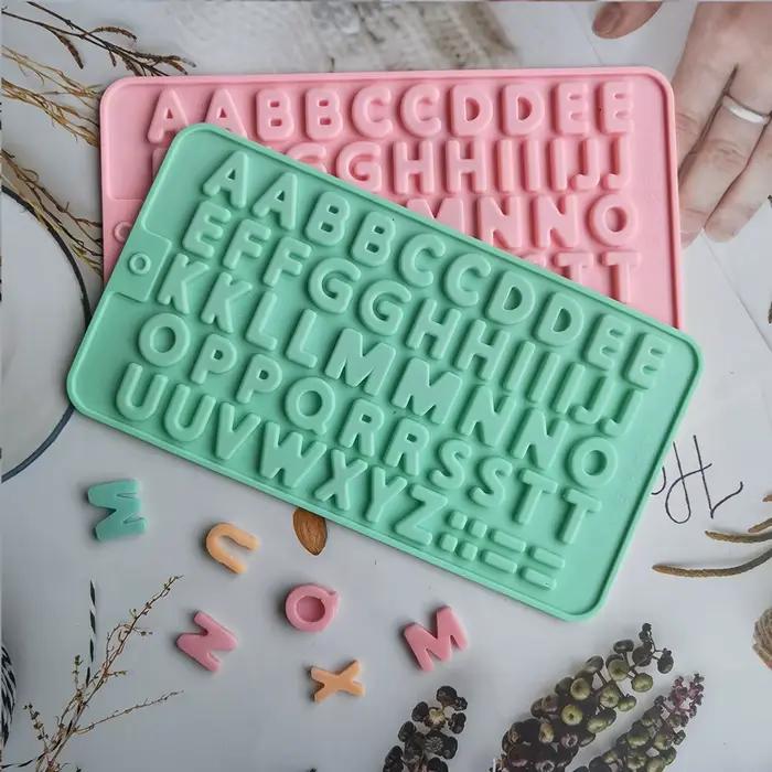 Moule à chocolat en Silicone avec lettres et chiffres