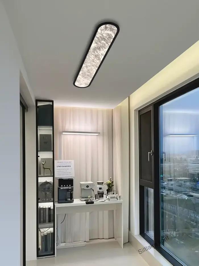 Lampe de balcon plafonniers moderne simple italien minimaliste long couloir allée lampe ultra-mince nuage entrée porche lampes