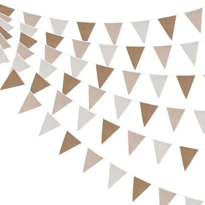 Drapeaux triangulaires en lin jute