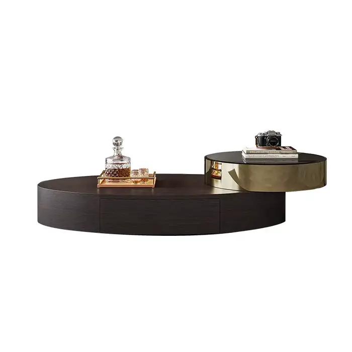Grande Table basse ovale en bois de luxe moderne