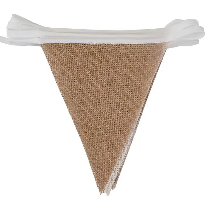 Drapeaux triangulaires en lin jute