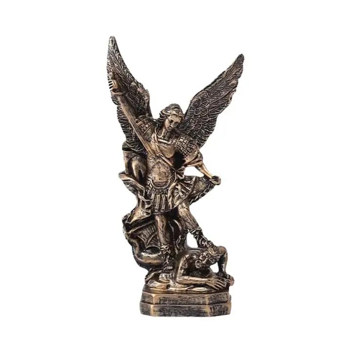 Fidèles archange Miguel 5.12 pouces figurine religieuse bataille