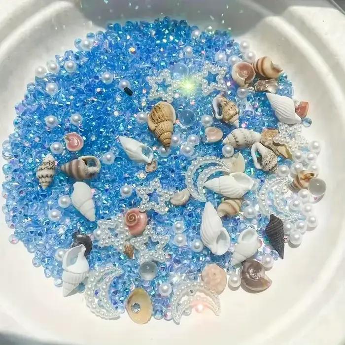30 g de remplissage en résine époxy sur le thème de l'océan - Formes d'étoile