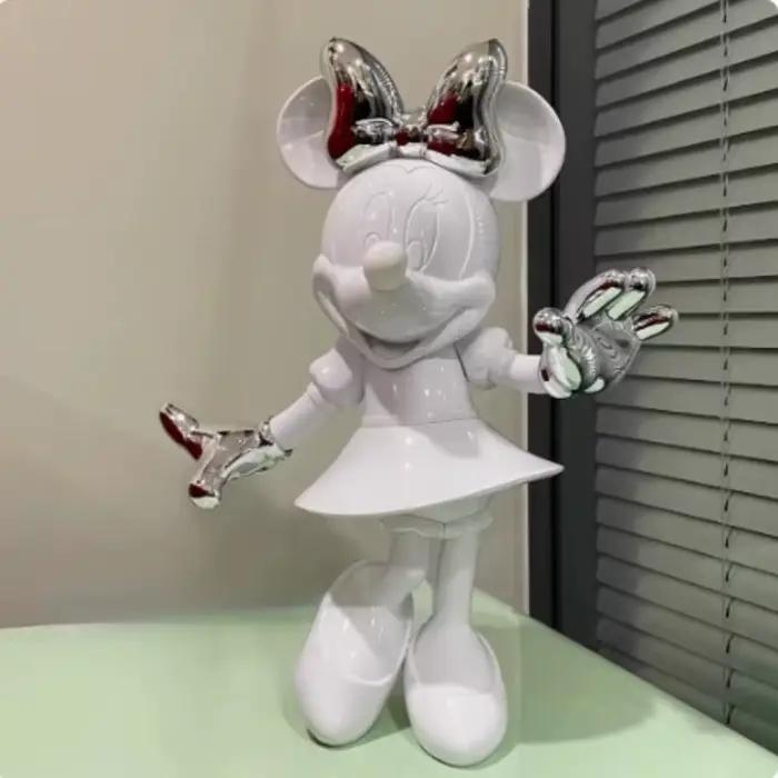 Figurine d'action Minnie Mouse, Ornements simples et modernes, Collection de jouets modèles tendance, Statues de Mickey