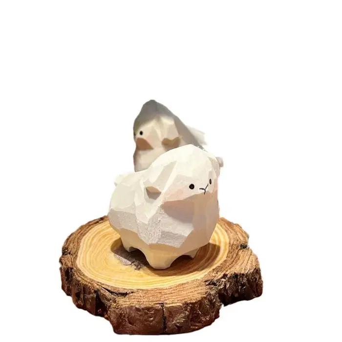 1 pièce, Ornement de mouton en bois fait main