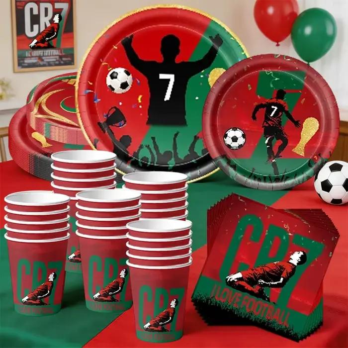 Nouvelles décorations de fête d'anniversaire sur le thème du football CR7