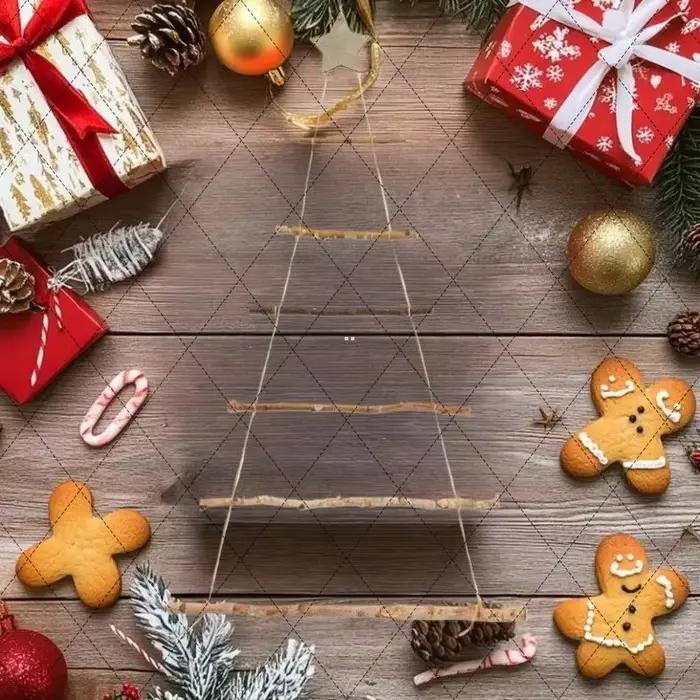 Décorations de noël en bois à 1/5/7 niveaux