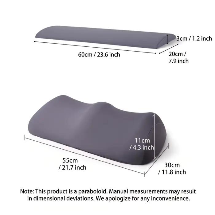 Ensemble coussin lombaire et repose-jambes en mousse à mémoire de forme - Repose-taille ergonomique étendu et coussin de genou concave pour dormir - Effet de mémoire lente