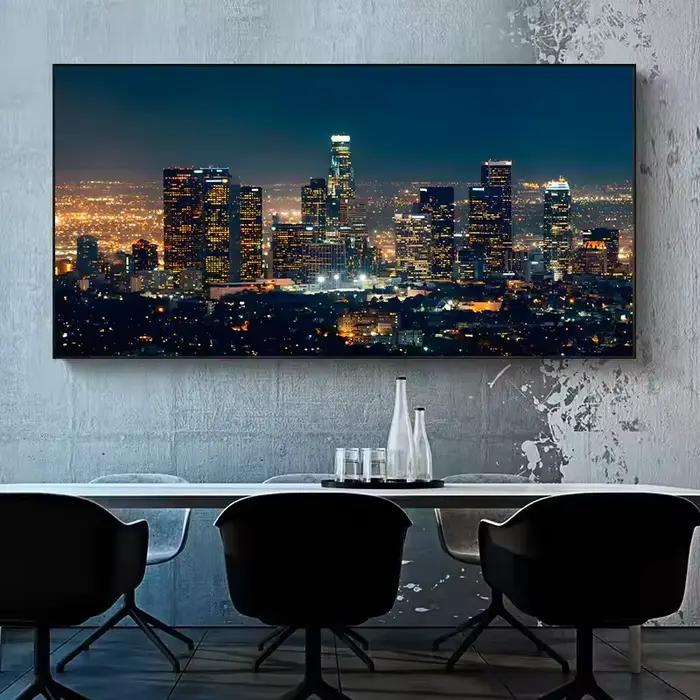 Paysage urbain Los Angeles New York Manhattan ville horizon affiche impression toile peinture mur Art Architectural décor à la maison murale