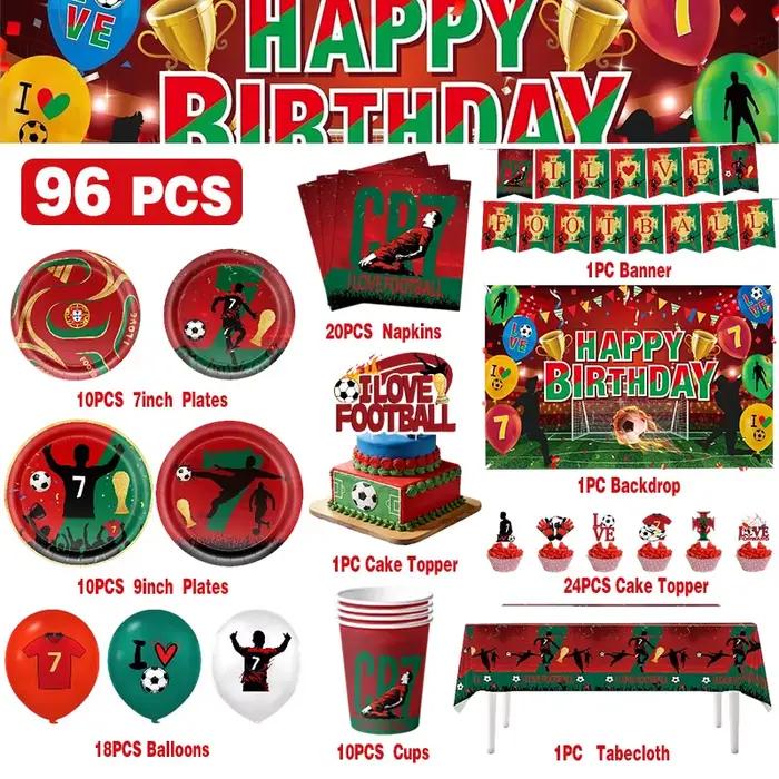 Nouvelles décorations de fête d'anniversaire sur le thème du football CR7