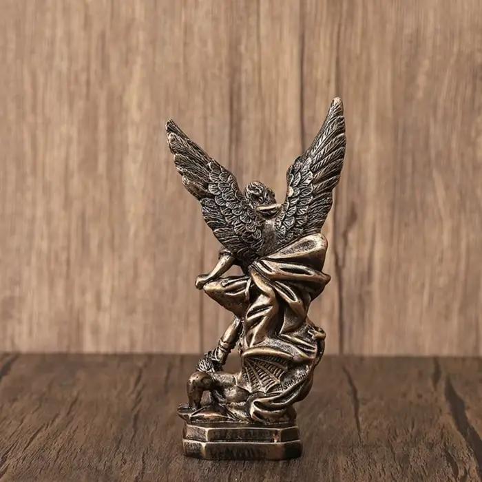 Fidèles archange Miguel 5.12 pouces figurine religieuse bataille