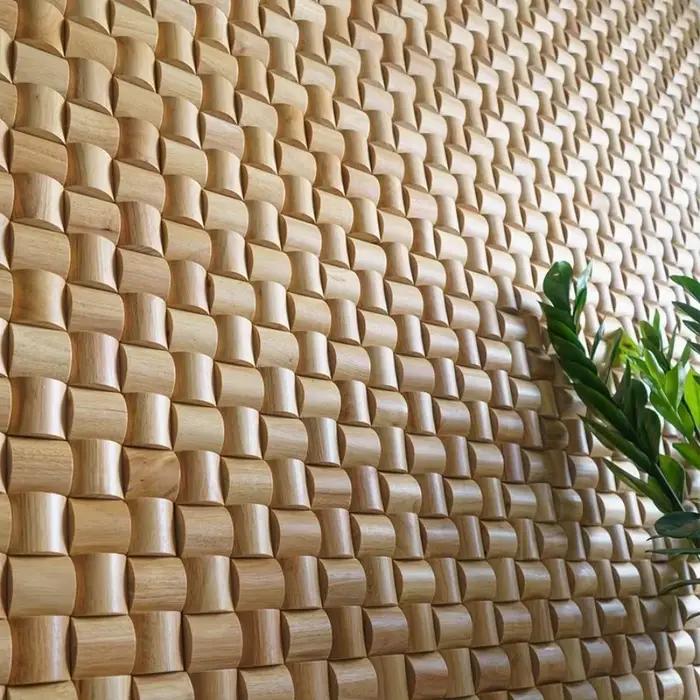 Carreaux de mosaïque en bois d'art 3D