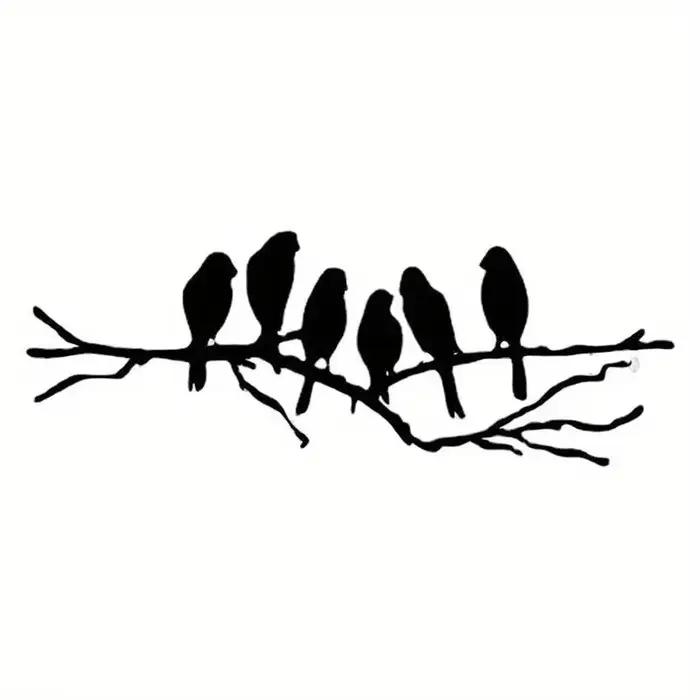 Décoration murale moderne en métal avec branches d'oiseaux, art mural, chambre de garçon et de fille, décor de chambre maternelle, corrigé par décoration murale