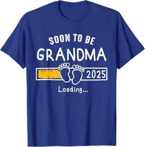 T-shirt humoristique à la mode, bientôt grand-mère 2025 chargement promu à grand-mère 2025 T-shirt cadeau humoristique, annonce de grossesse