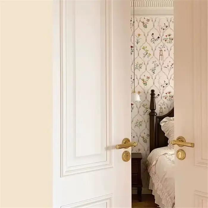 Papiers peints floraux rétro français personnalisés pour salon