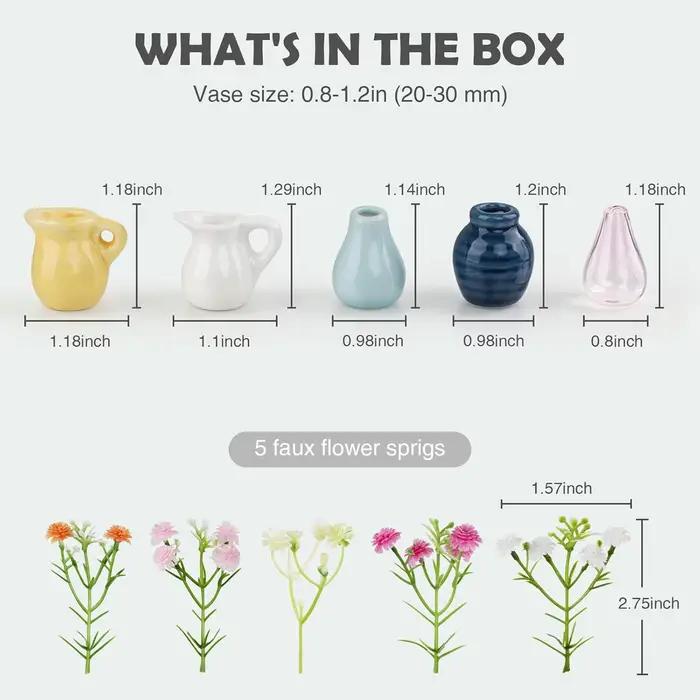 Mini Vases Magnétiques en Céramique pour Réfrigérateur