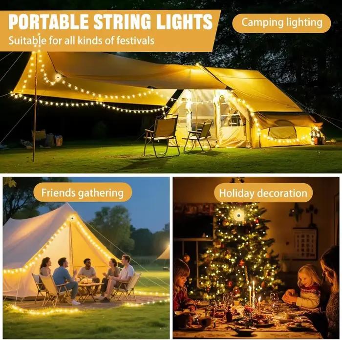 Décoration de vacances en plein air éclairage solaire Led chaîne lumière IP65 jardin