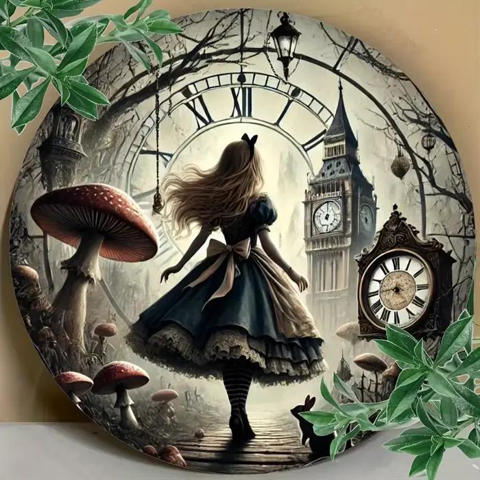 Décoration murale ronde en métal enchanteresse