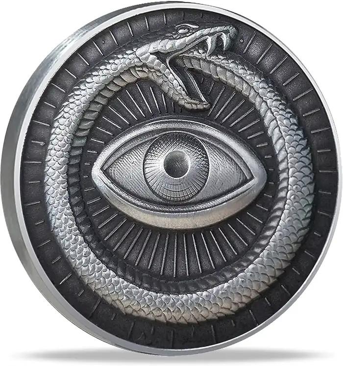 Pièce porte-bonheur Sun Moon Ouroboros