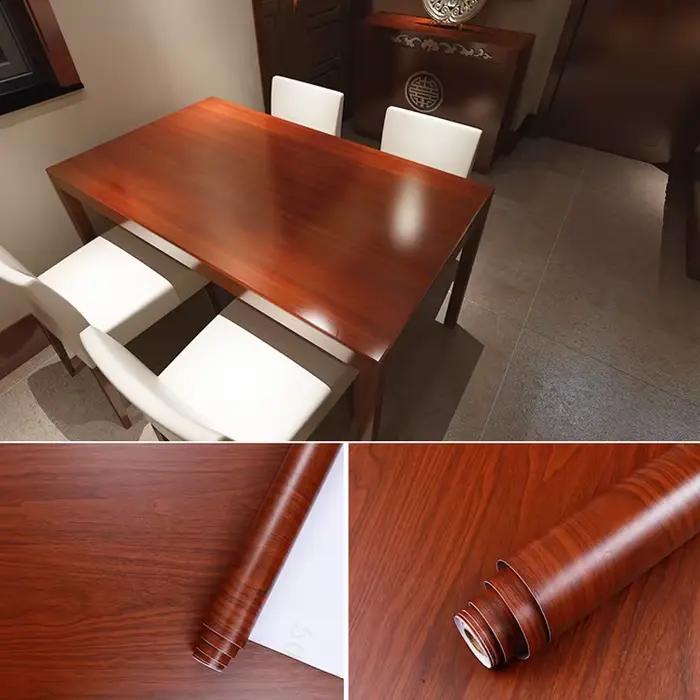 Papier peint auto-adhésif en vinyle pour porte en bois