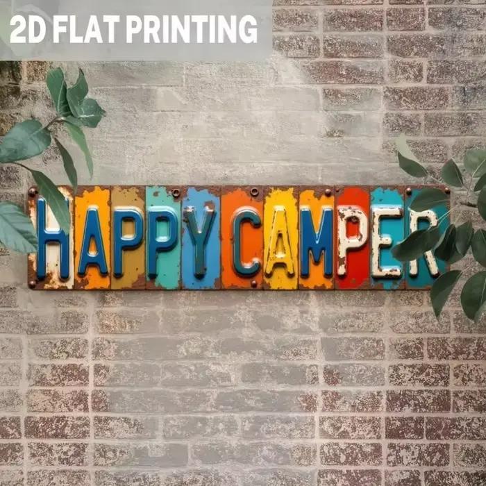 Happy Camper – Panneau métallique