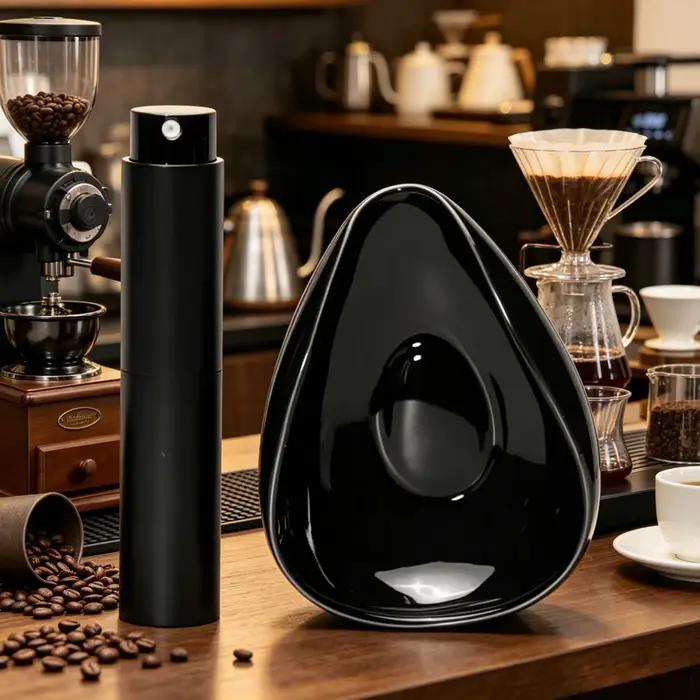 Accessoire pour café et thé, tasse en céramique, flacon pulvérisateur, plateau de mesure, outil multi-usages pour la préparation de l'espresso, pour la maison, le barista, la cuisine