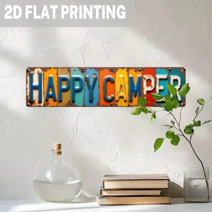 Happy Camper – Panneau métallique