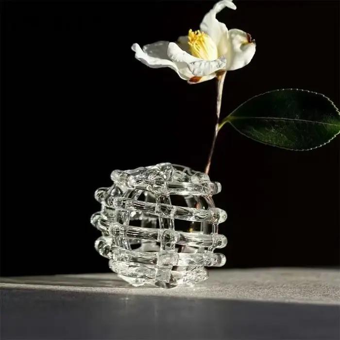 Vase en résine transparente design zen moderne vase d'art hydroponique minimaliste pour bureau ou maison occasions spéciales