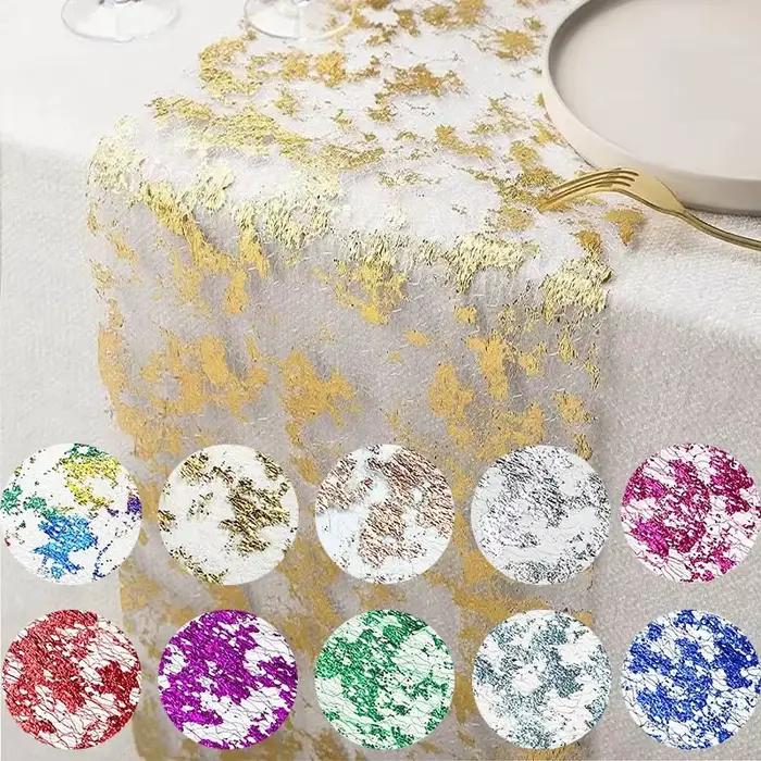 Chemin de Table fin métallique à paillettes