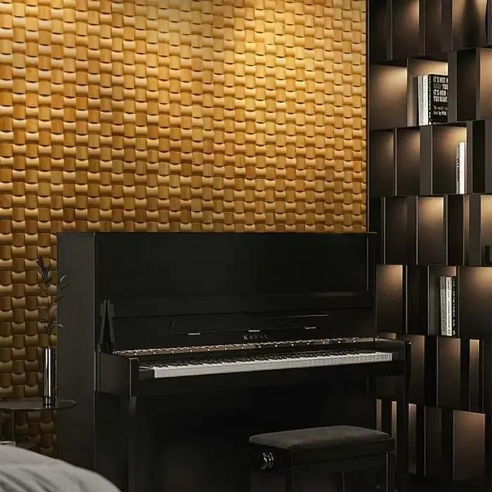Carreaux de mosaïque en bois d'art 3D