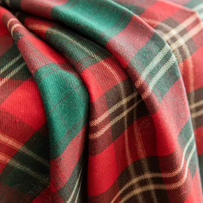 Nappe de Noël Vintage à Carreaux Rouges et Verts