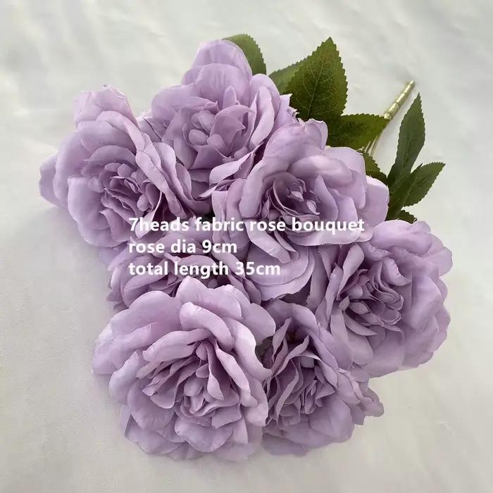 Décor de mariage Rose violet fleur artificielle pivoine orchidée rangée guide routier