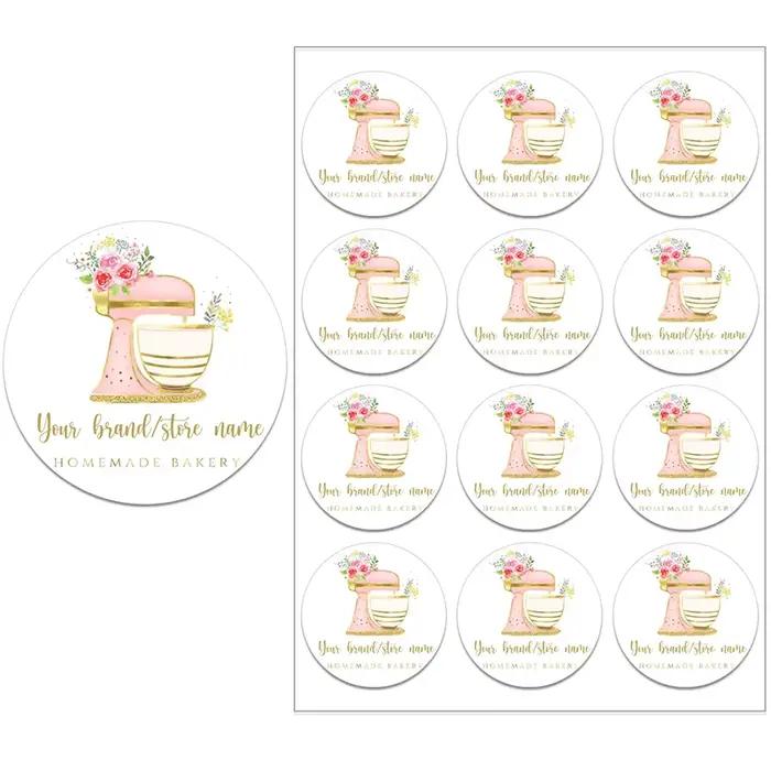 Autocollants de décoration de pâtisserie personnalisés, pâtisseries cuites au four, ajouter des autocollants personnalisés avec des autocollants de nom de fête