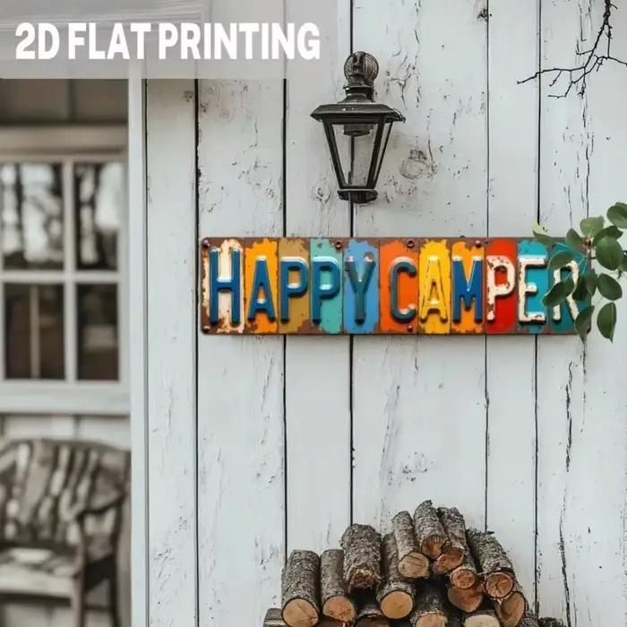 Happy Camper – Panneau métallique