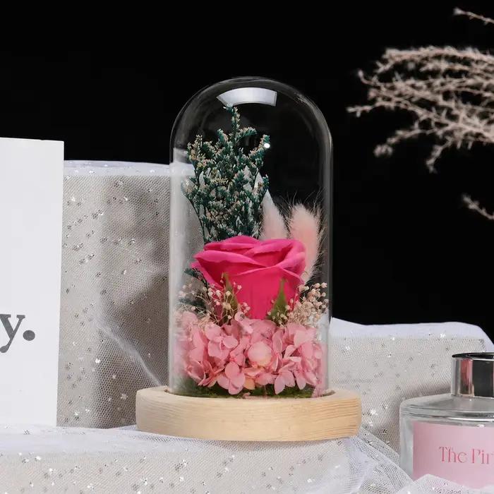 Ornement floral en verre décoratif