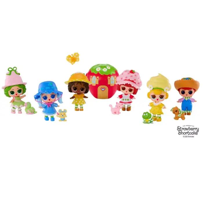 Surprise Loves Strawberry Shortcake Tots, poupées de collection parfumées avec 7 surprises