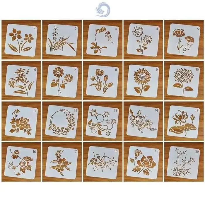 Pochoirs de peinture sur toile de bois réutilisables
