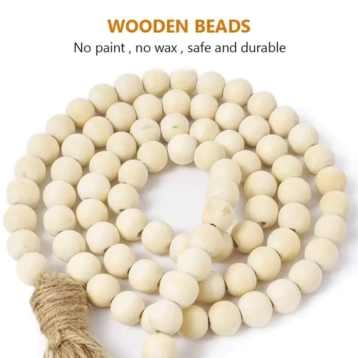 Guirxiété de perles de bois faite à la main pour la décoration de la maison de ferme