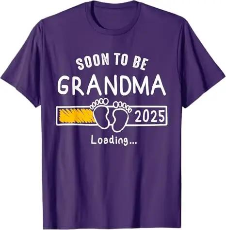 T-shirt humoristique à la mode, bientôt grand-mère 2025 chargement promu à grand-mère 2025 T-shirt cadeau humoristique, annonce de grossesse