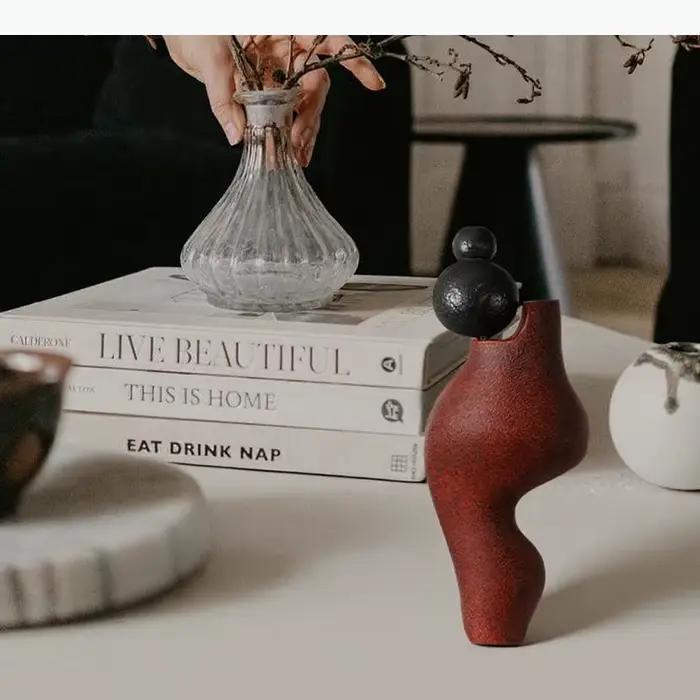Ornements géométriques abstraits créatifs, décoration de bureau, œuvre d'art moderne, sculpture en résine irrégulière minimaliste, décoration esthétique de la pièce