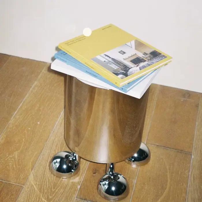 Table Basse Moderne en Acier Inoxydable