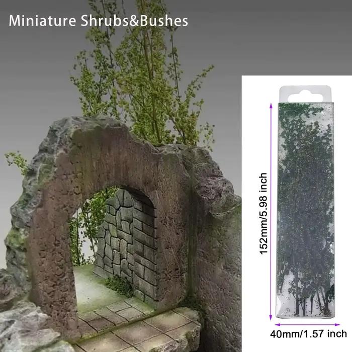 Diorama fournitures arbustes miniatures modèle buissons pour bricolage modélisation/ferroviaire/paysage de Wargaming militaire/paysage de Table/décor