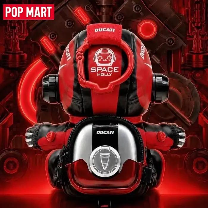 Figurine d'action authentique POP MART MEGA SPACE MOLLY × DUCATI Series, pendentif, ornement, collection, jouets mignons, cadeau surprise