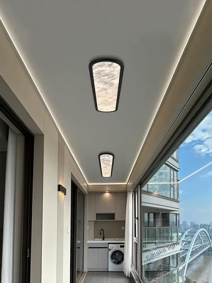 Lampe de balcon plafonniers moderne simple italien minimaliste long couloir allée lampe ultra-mince nuage entrée porche lampes