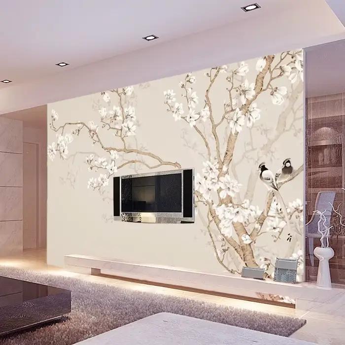 Papier peint Mural personnalisé Style chinois moderne