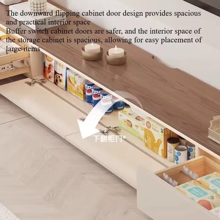 Ensemble meuble TV moderne et table basse blanc pour salon