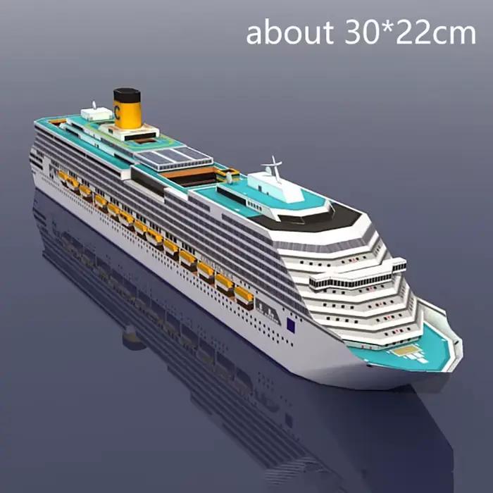 Modèle de bateau de croisière en papier, modèle 3D de bateau de croisière, puzzle DIY, artisanat en papier, jouet