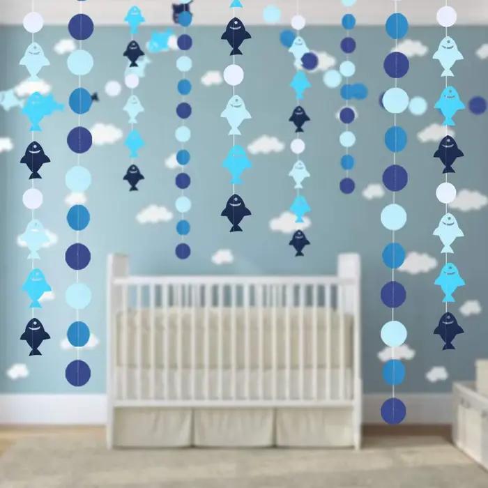 Guirlandes de papier de décoration sous-thème de la mer pour mariage fiançailles fêtes d'anniversaire baby shower occasions spéciales enfants